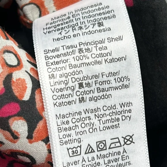 J. CREW NWT Tie-shoulder tank top in black block-print cotton voile size L - Picture 5 of 7